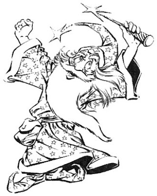 Bart Sears Wizard Mascot - Jumping