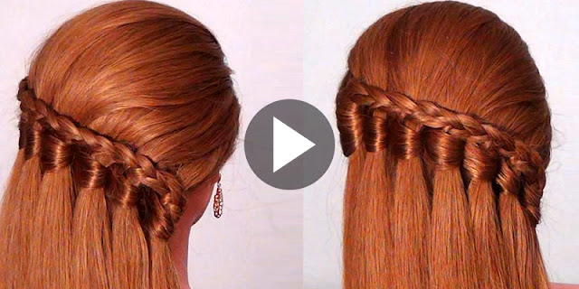 How To Create Waterfall Braid Hairstyle, See Tutorial