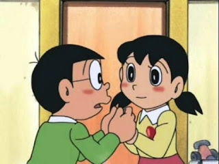 Gambar kartun Shizuka dan Nobita