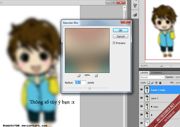 Cách vẽ Chibi bằng Photoshop từ hình thật