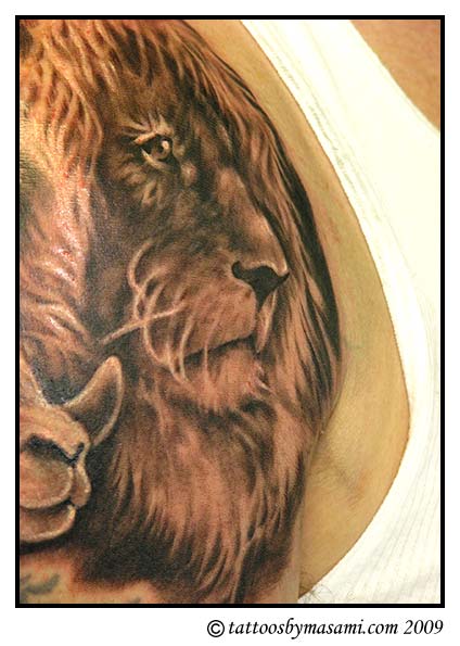 Black Lion Tattoos arm tattoo design, lion, door knocker This free tattoo 