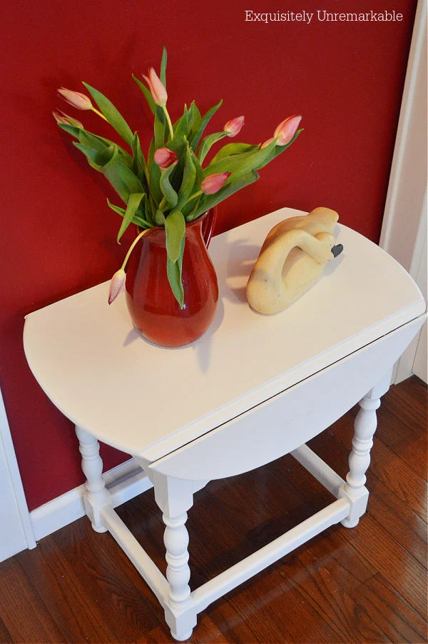 White Painted Accent Table