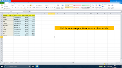 pivot table excel