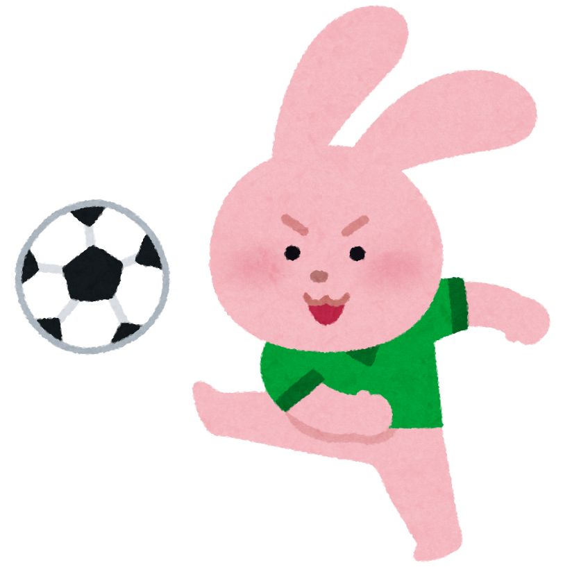 いろいろなサッカーをやる動物のキャラクター かわいいフリー素材集 いらすとや