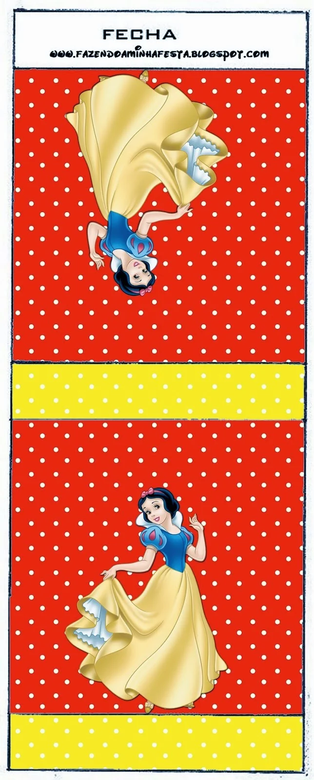 Snow White Free Printable Bar Labels.