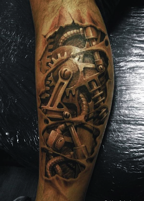 3d engin tattoo 