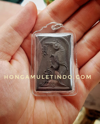 Jual Amulet Thailand Hongamuletindo King Salika Kruba Baeng + Ivory , Yant Kruba Baeng dengan Tinta Emas