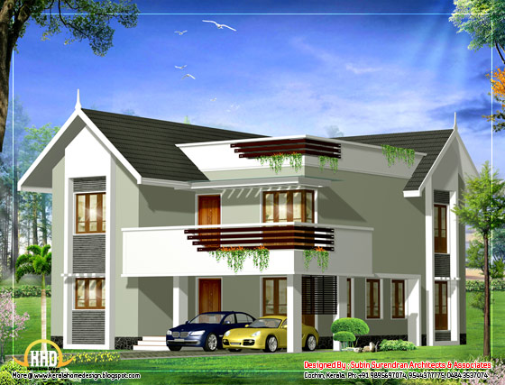 Duplex House Elevation - 2379 Sq. Ft. - (221 Sq. M. )(264 Square Yards) - February 2012