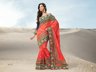 Embroidered Sarees Designs 2013