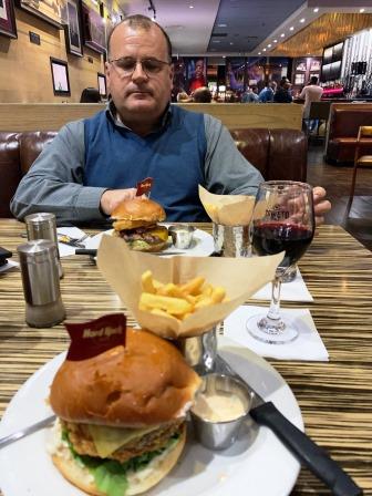 Hard Rock Cafe burgers