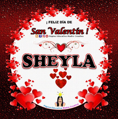Feliz Día de San Valentín - Nombre Sheyla