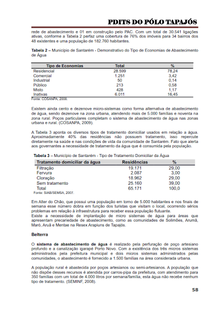 DIAGNÓSTICO DA ÁREA E DAS ATIVIDADES TURÍSTICAS DO PÓLO TAPAJÓS - NOVEMBRO 2010 - PARTE I – PARÁ – BRASIL