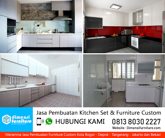 Jasa Kitchen Set Murah Ciampea Bogor – Jasa tukang pembuatan kitchen set dan furniture custom Ciampea Bogor, melayani pembuatan kitchen set dan Custom Furniture seperti lemari pakaian, rak TV, partisi ruangan, tempat tidur, living room, furniture kantor, furniture apartemen, furniture hotel, furniture sekolah di Bogor, Tajur, Cilebut, Ciomas, Dramaga, Cibinong, Ciampea, Yasmin, Atang Sanjaya, Ciawi, Kemang, Parung, Ciseeng, Gunung Sindur, Lebak Wangi, Cileungsi, Gunung Putri, Babakan Madang, Bojong Gede, Sentul, Cariu, Leuwiliang, Puncak, Cisarua, Jasinga, Cibung Bulang