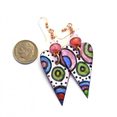 enamel heart earrings valentines day gift