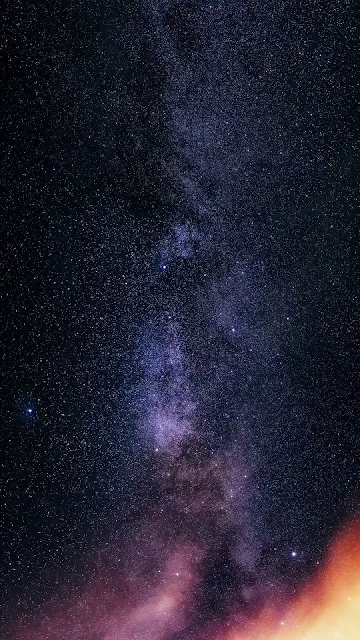 Wallpaper Starry Night Sky, Space, Nebula, Stars