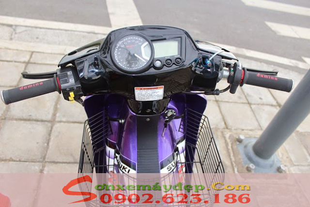 Sơn xe Satria Xipo màu trắng tím đen [Xipo_SG2004]