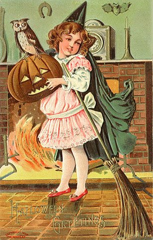 Halloween Vintage Postcard