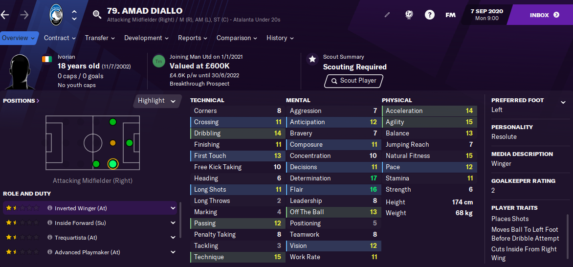 FM21 Amad Diallo 2021