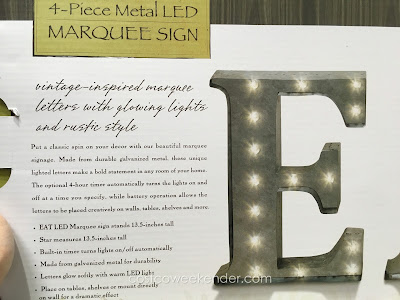 Decorate your home with the Apothecary & Company 4-piece Metal LED Marquee Sign