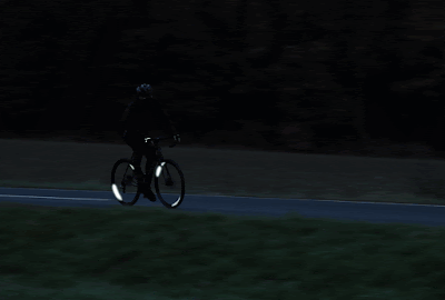 FLECTR 360 | Visibility all around for your night ride  This brilliant bike wheel reflector with 360 degree reflectivity protects you in the dark