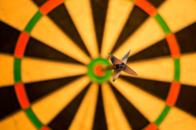 dart on a target