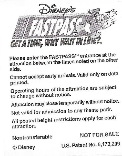 Fastpass Instructions 2006 Disney World