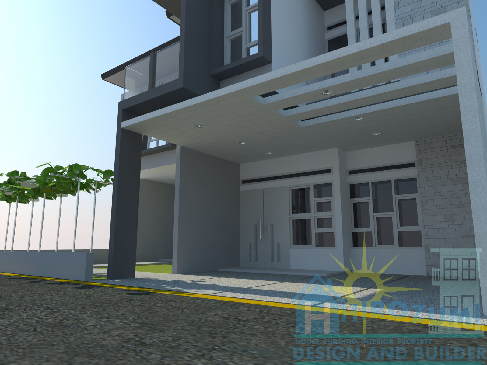 Desain Rumah 2 lantai Taman Bukit Cimanggu Bogor Jawa Barat jasa