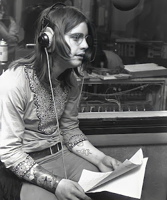 Ozzy Osbourne at the Regent Sounds Studios during the recording of Paranoid, 1970