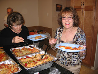 Aunt Maxine and Mom enjoy some T'Dori food