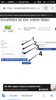 Cara mengisi akun SSH SSL/TLS