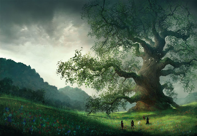 A fantasy illustration by artist Marc Simonetti