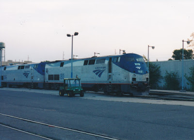 Amtrak P42DC #80 at Midway Station in St. Paul, Minnesota, on September 6, 2003