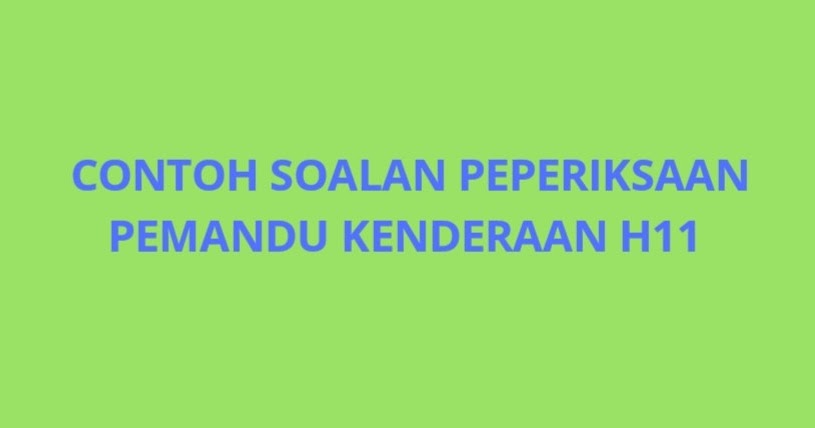 Contoh Soalan Temuduga Pemandu Kenderaan Gred H11 - Sumpah y