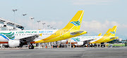 CEB operates an average of 12 flights a day in Cagayan de Oro while . (cebu pacific fleet at terminal )