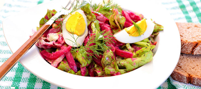 Beetroot, Boiled Egg and Peanut Salad