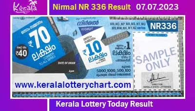 Kerala Lottery Result Today 07.07.2023 Nirmal NR 336