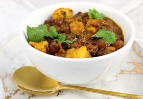 Black Chickpeas in a Tamarind Mustard Sauce