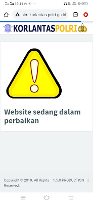 Website Pembuatan SIM Online Sedang Dalam Perbaikan