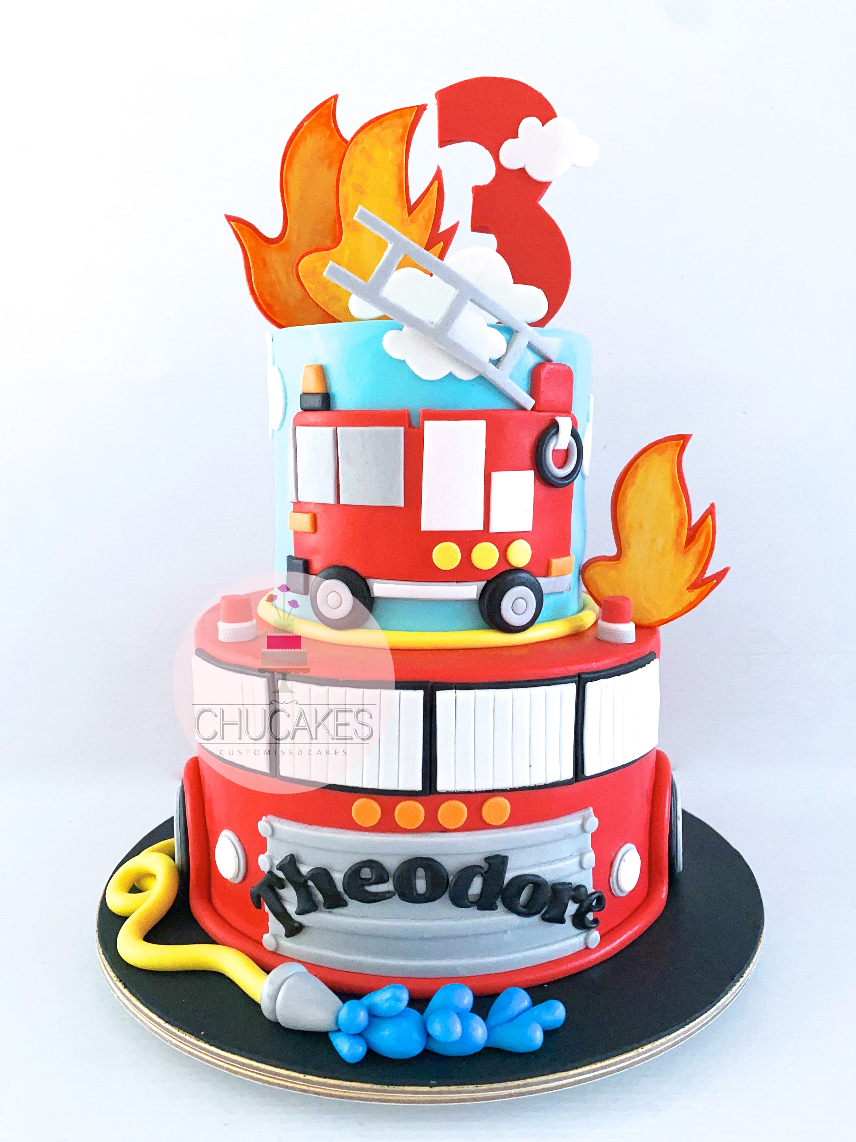 Fire Truck Cake | All decorations are made of fondant. | Kelly Lloyd |  Flickr
