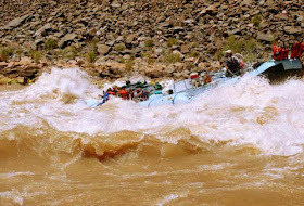 Colorado river raft running rapids by Selep Imaging