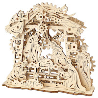 UGEARS Nativity Scene - Mechanical Puzzle 3D - Self Assembly Woodcraft Construction Kits