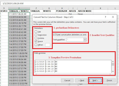 Cara Cepat Memisahkan Data dari satu Cell menjadi Beberapa Cell di Excel