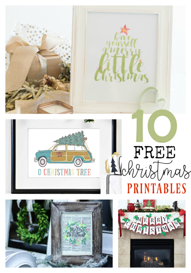 10 Free Christmas Printables at GingerSnapCrafts.com #printables #Christmas