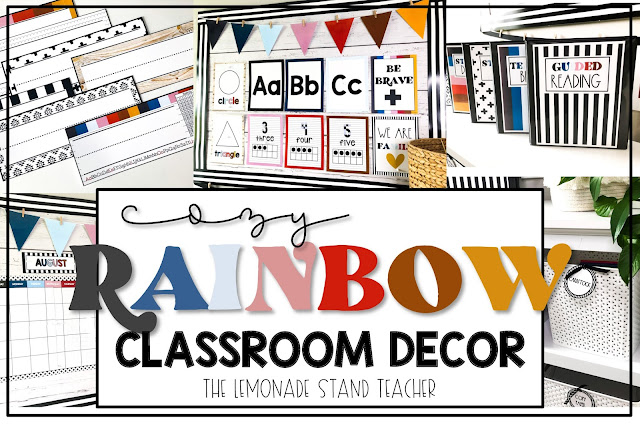 rainbow classroom decor