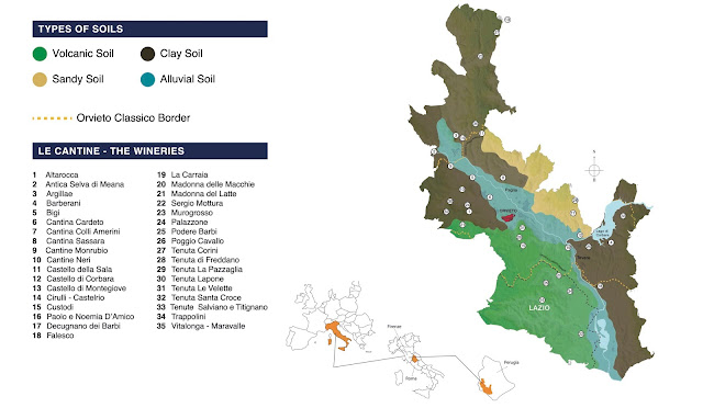 Soils of Orvieto wine region