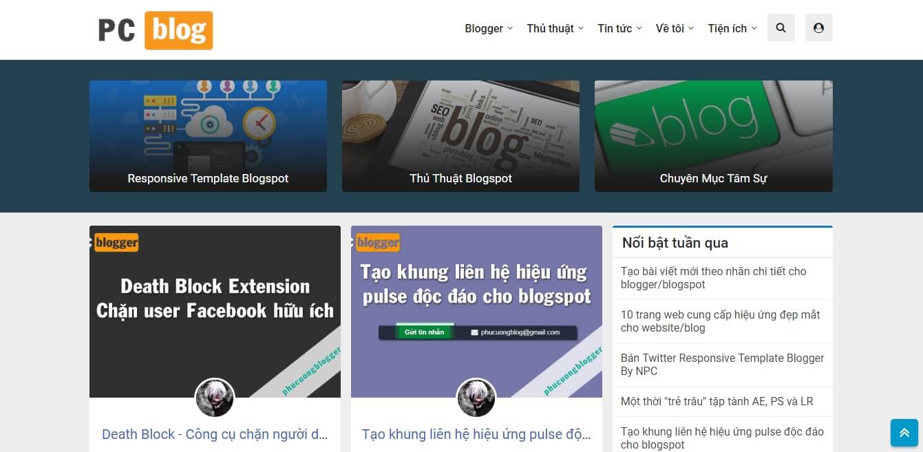 Chia sẻ Updated ToiCode Template Blogger 2018