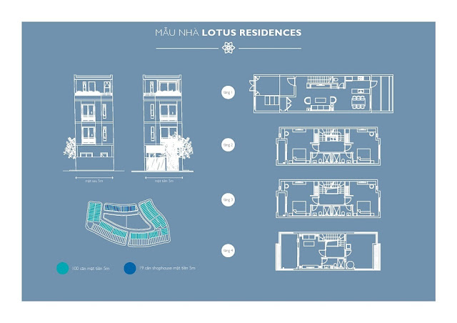 mặt bằng lô liền kề Vạn Liên - Lotus Residences