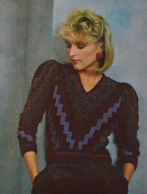 Kaffee Fasset V-Neck Sweater Vintage Knitting Pattern (Glorious Knits)