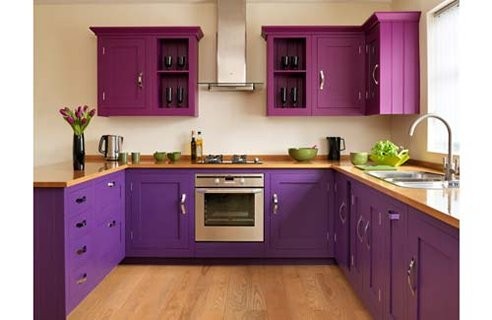 RumahKu SyurgaKu Dekorasi Kabinet Dapur Berwarna Purple
