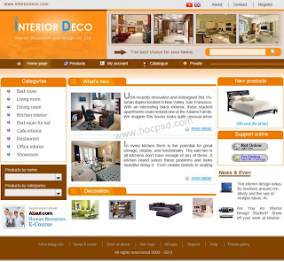 web layout for interior, second layout